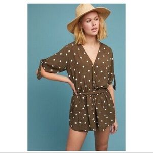 NWT Faithfull The Brand Cusco Polka Dot Romper Playsuit  Size 2 XS